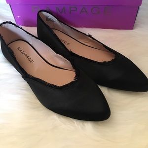 black satin flats!