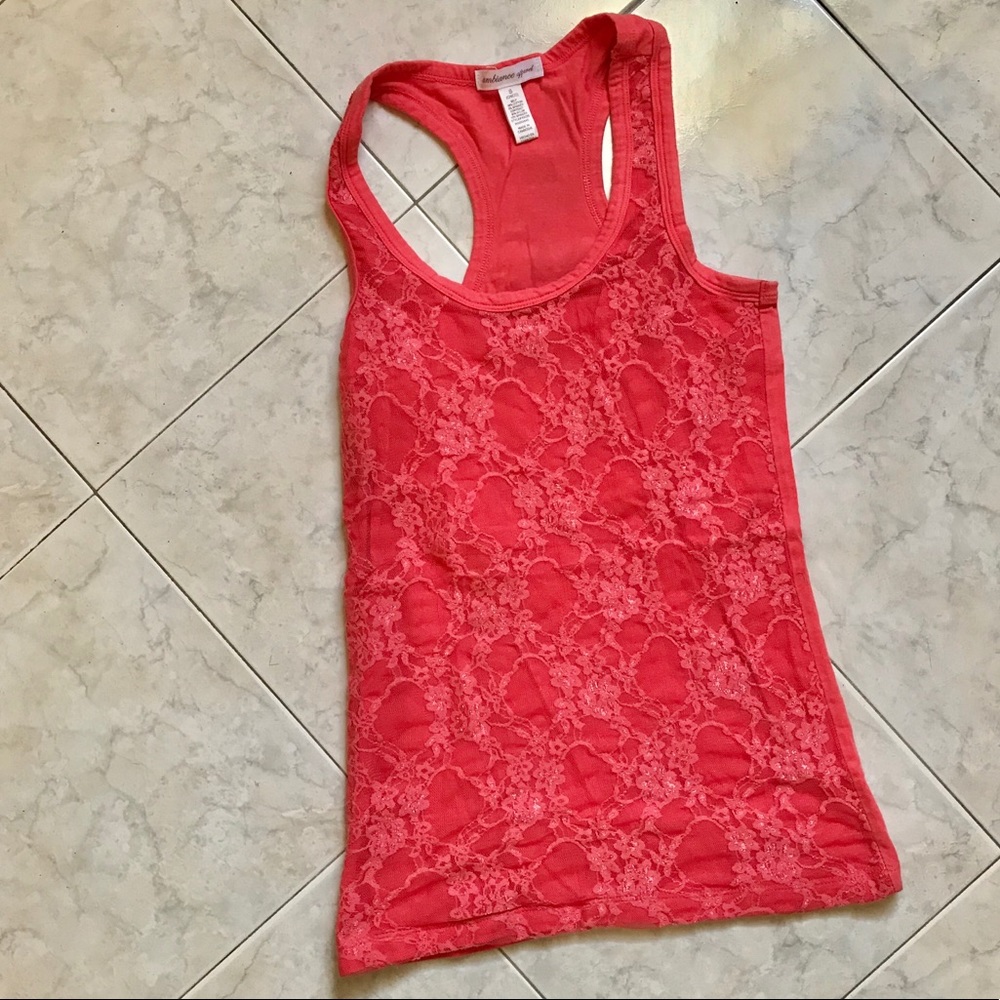 Lace front detail tank