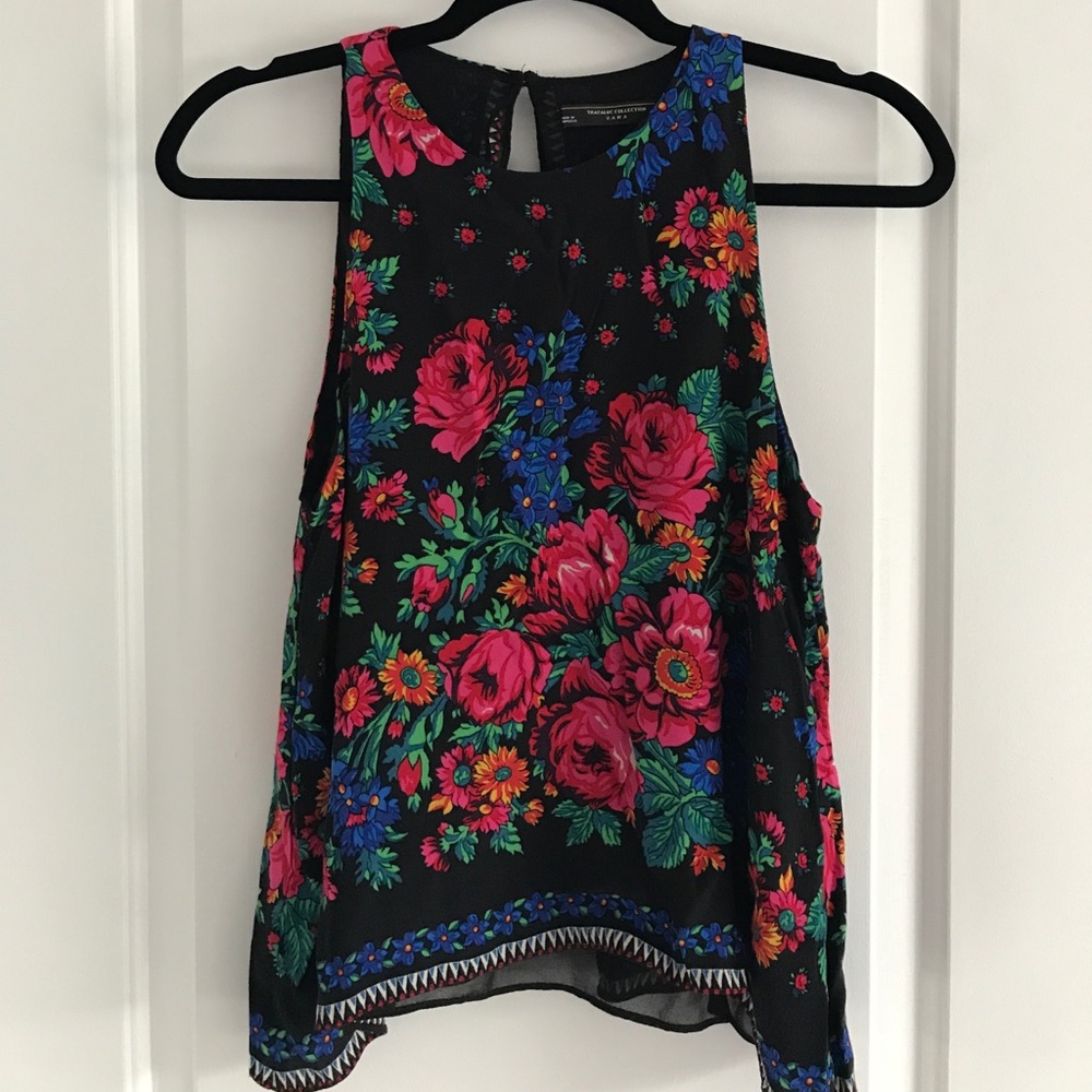 Floral top from Zara Trafaluc Colletion