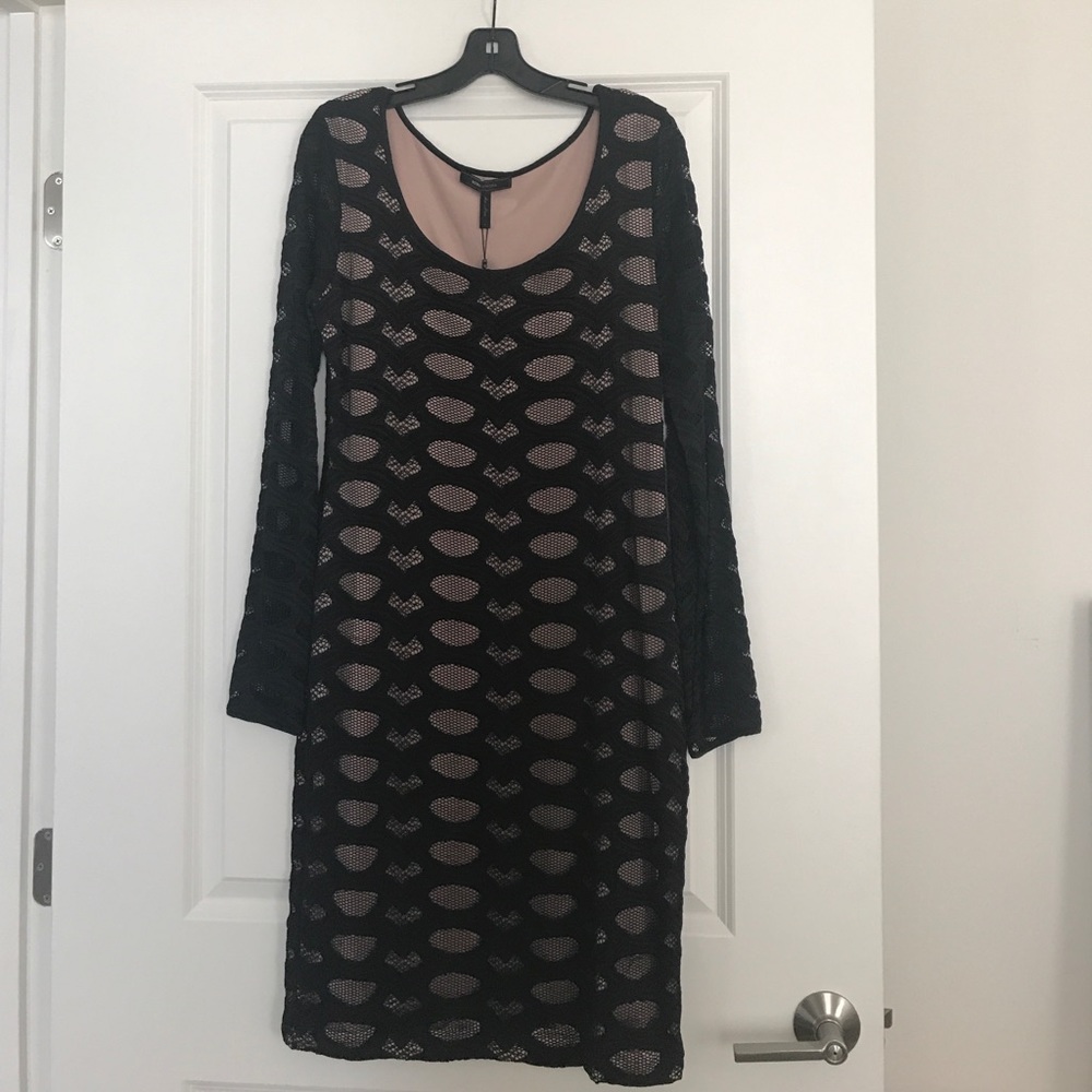 🌟 NWT *Sexy* BCBG Maxazria Black Lace Midi Dress
