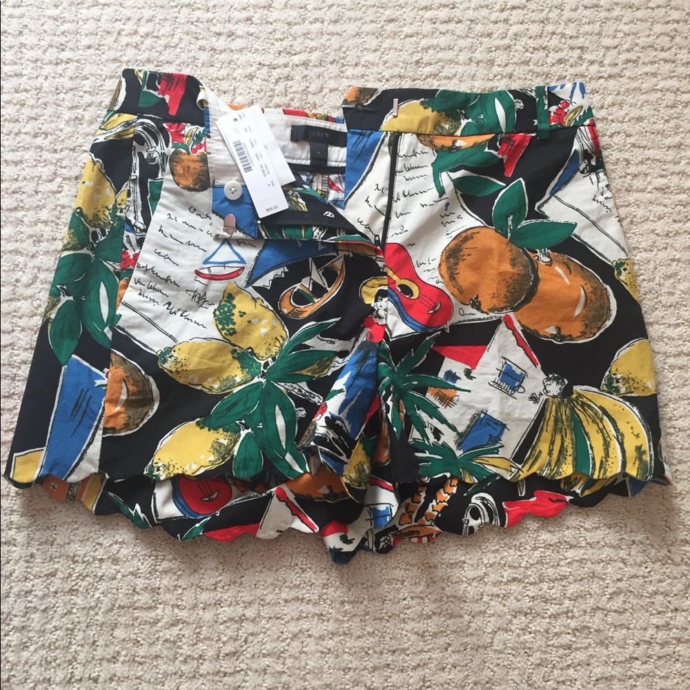 J.Crew shorts and a fun tropical print. Size 4