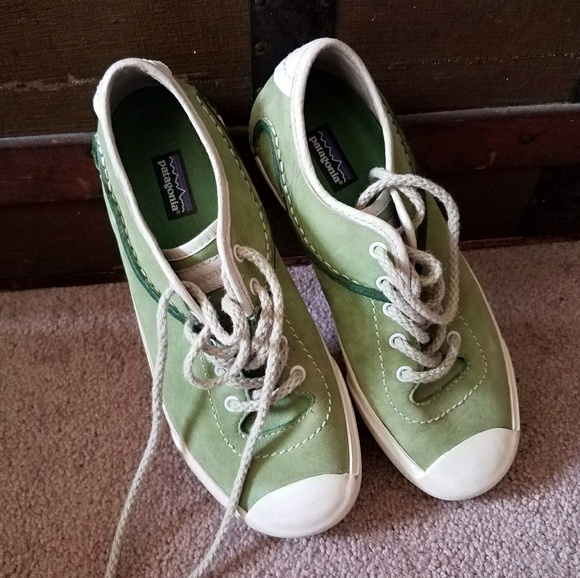 Patagonia Shoes - Patagonia Suede Travel Sneakers Dawn Green