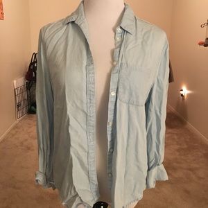 American Eagle Denim-like button up top