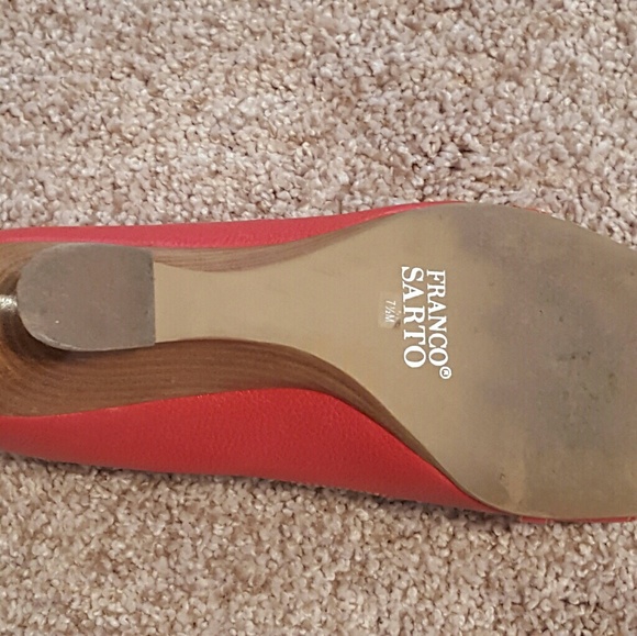 Franco Sarto Red Wedges - Picture 3 of 4