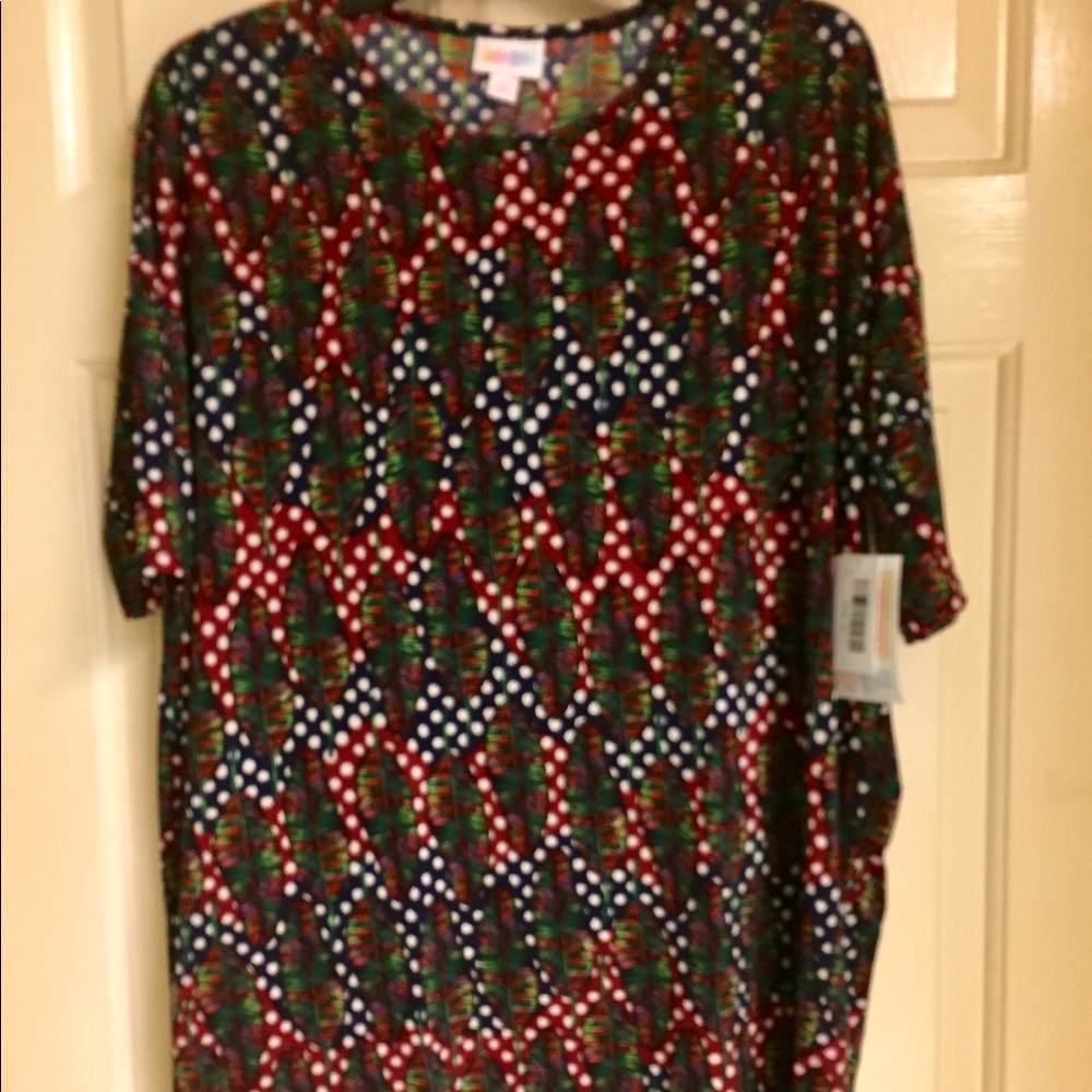 Lularoe Irma with feathers
