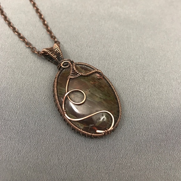 Jewelry - Handmade pendant , jasper gemstone