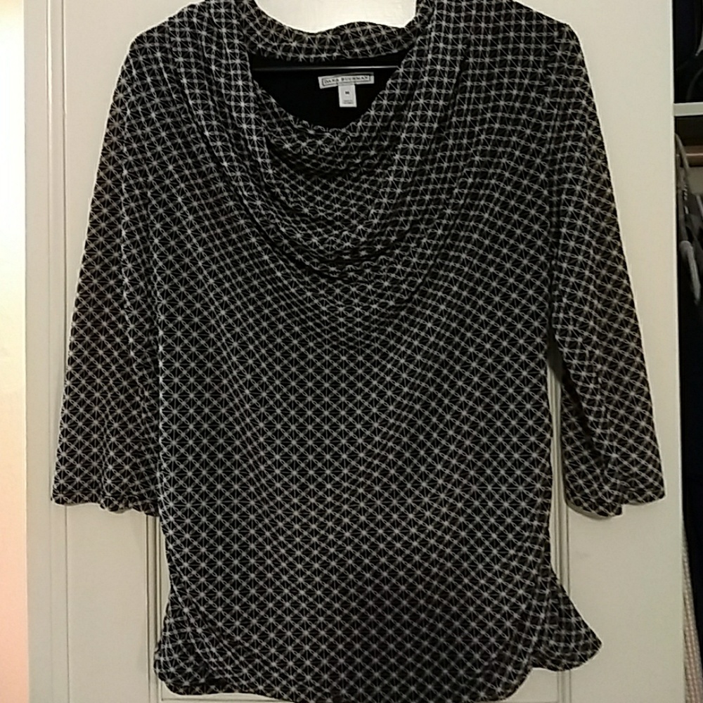 Cowl neck dress shirt medium