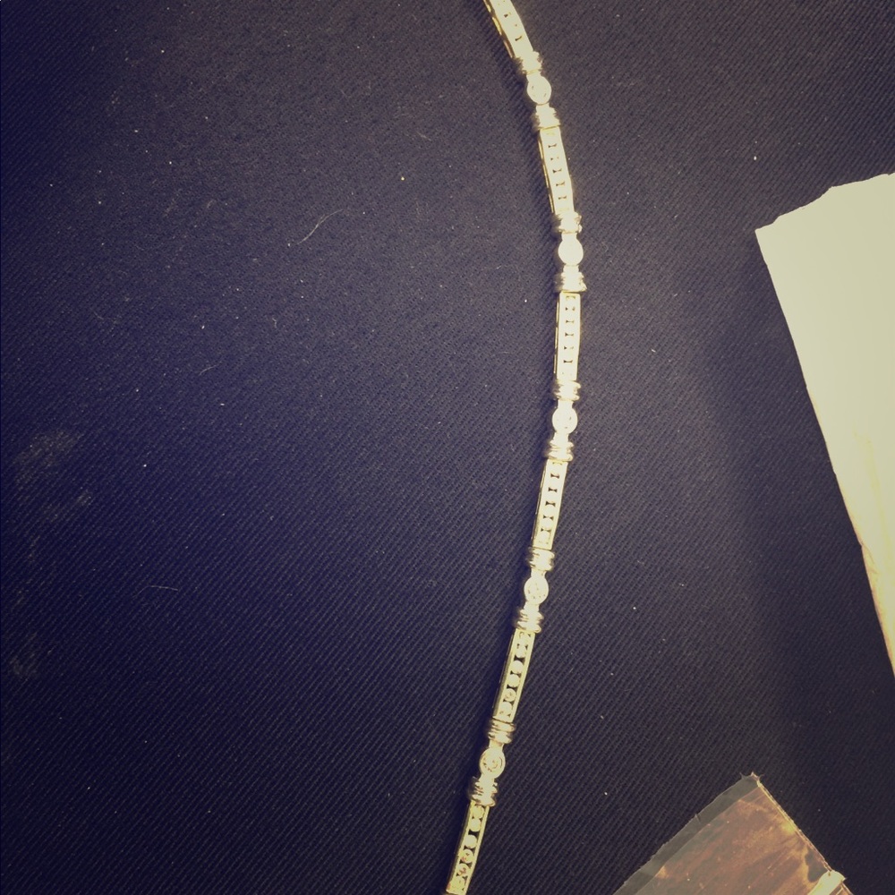 Bracelet two tone 14k gold diamonds