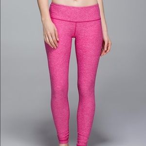 Lululemon Heathered Jeweled Magenta Wunder Under