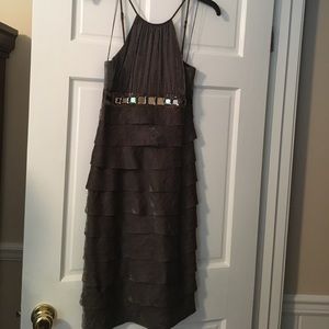 Gray/brown cocktail dress