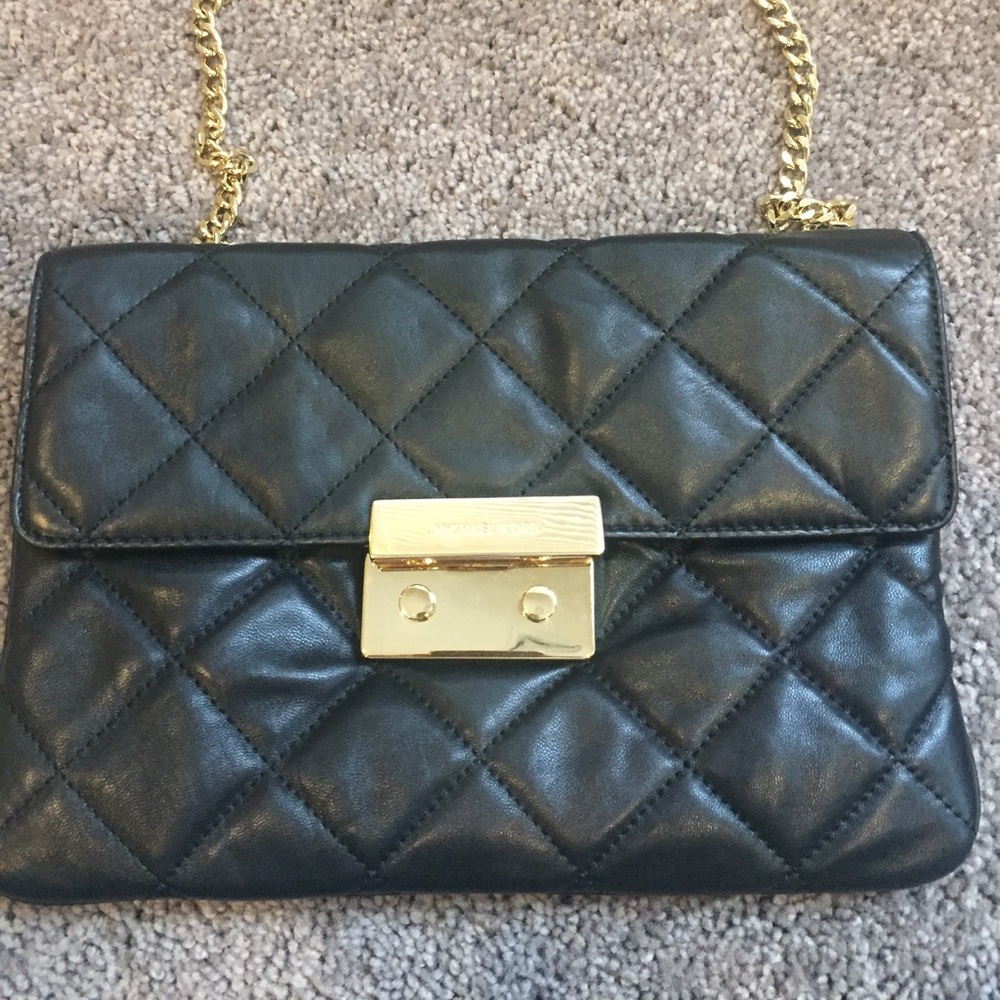 Michael Kors black quilted bag