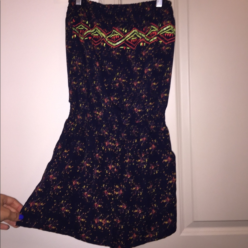 Strapless romper