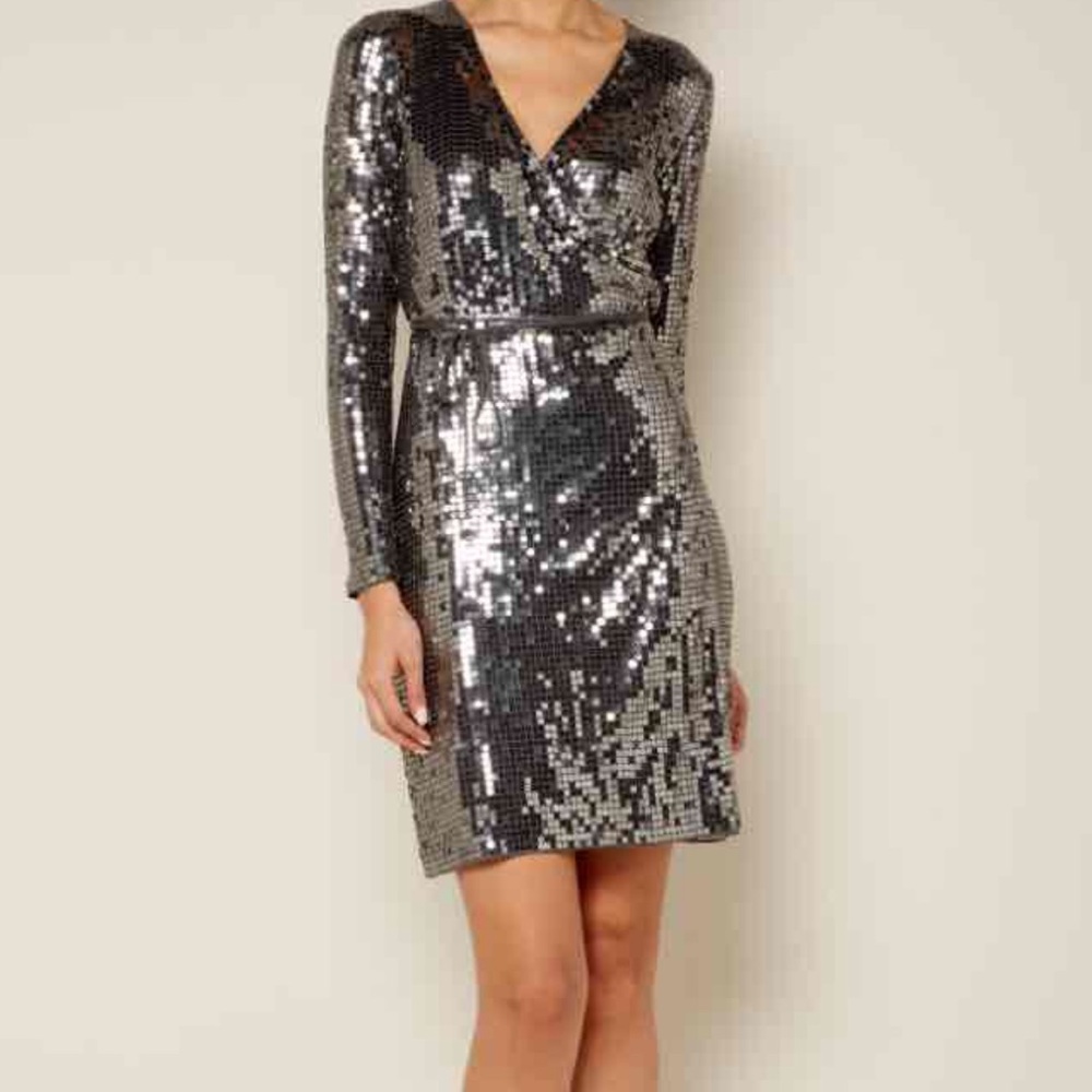 Michael Kors Sequin Dress in Gunmetal