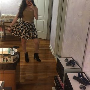 Floral Sunflower Skater Skirt