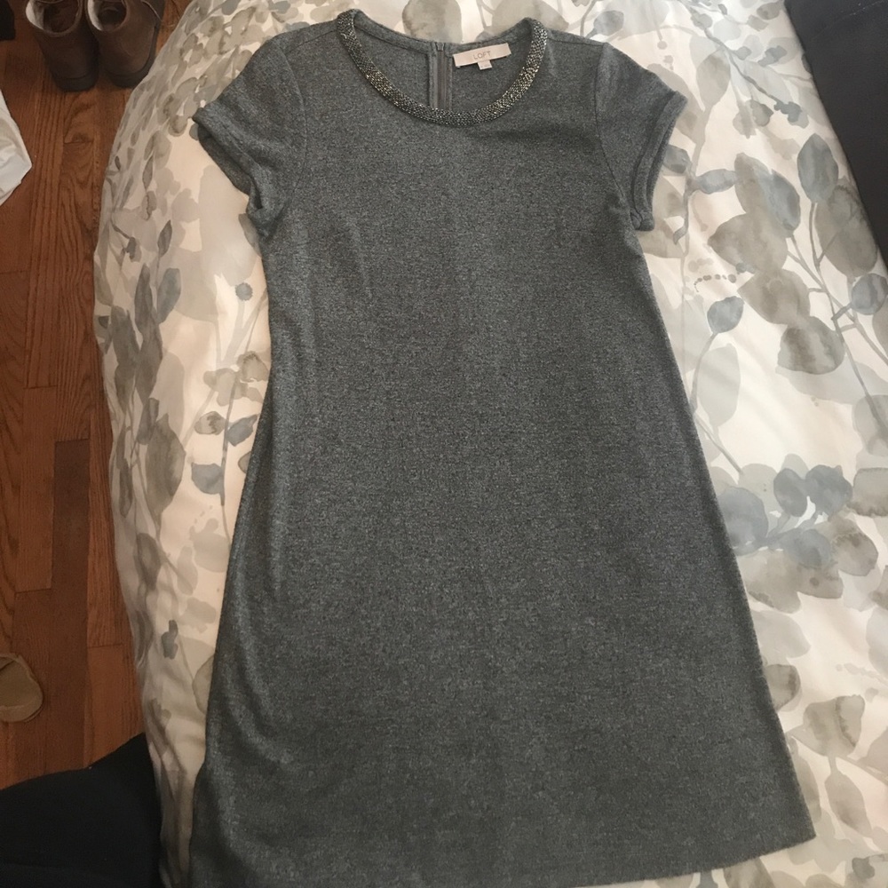 gray sweater dress in great condition!