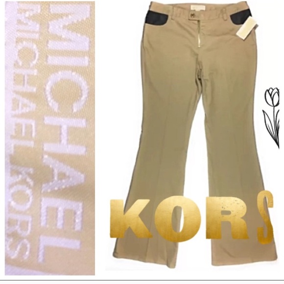Michael Kors Khaki color Boot Cut Stretch NWT Sz 6 - Picture 1 of 5
