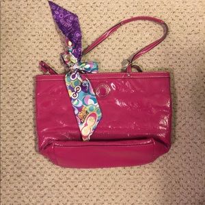 Coach zippered Pocketbook w/ scarf
