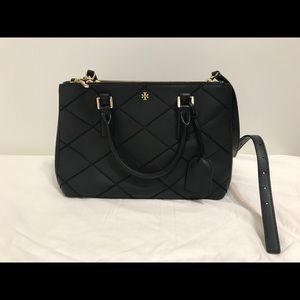 Tory Burch Robison stitched tote with cross body