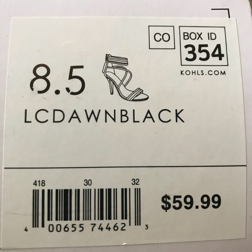 💥New💥 Lauren Conrad LC Strappy Black Heels - Picture 7 of 7