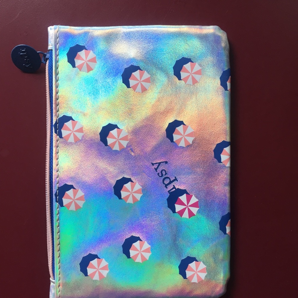 Ipsy Iridescent Zippered Makeup Pouch
