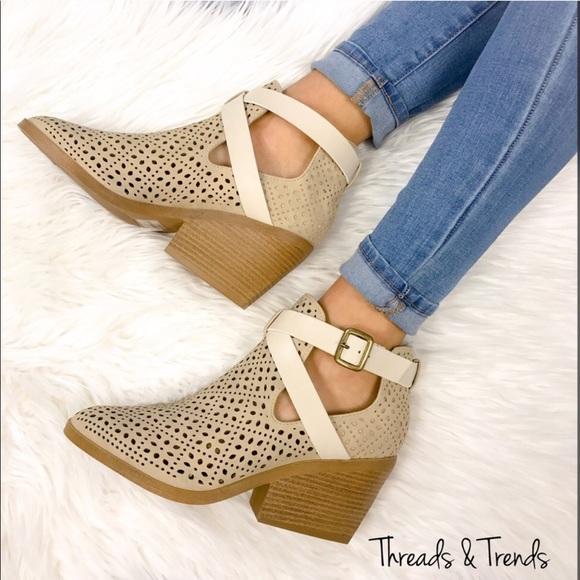Shoes - LAST PAIR! Lazer Patterned Bootie