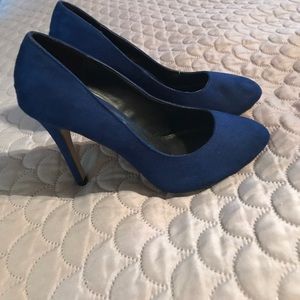 Blue high heels