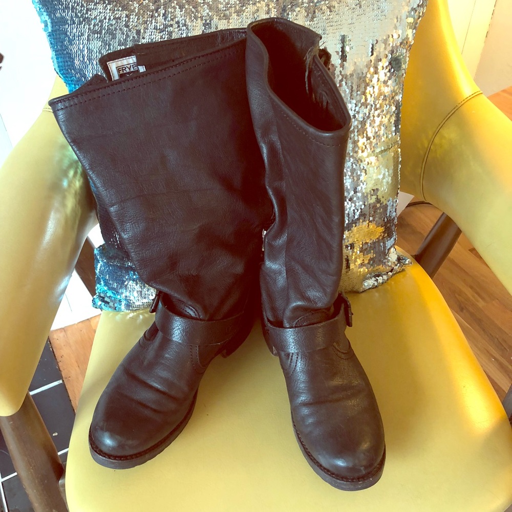 Frye Boots Veronica Slouch Wide Calf, Black