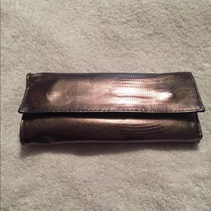 Silver metallic brush travel case