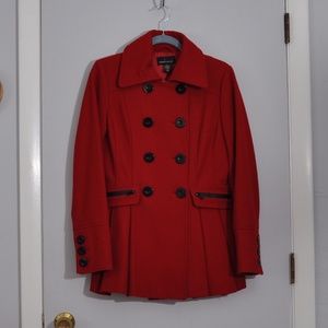 Red Pea coat from Victoria's Secret