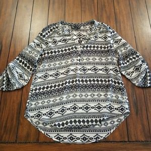 Tribal Print Blouse *FINAL PRICE DROP*