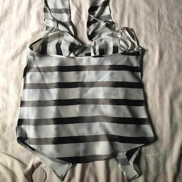 BCBGeneration Striped Silky Halter Tank - Picture 5 of 7