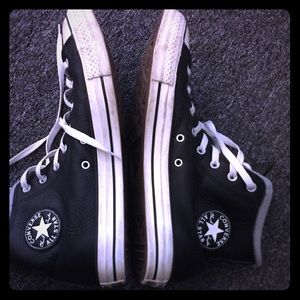 Leather Converse Hightops