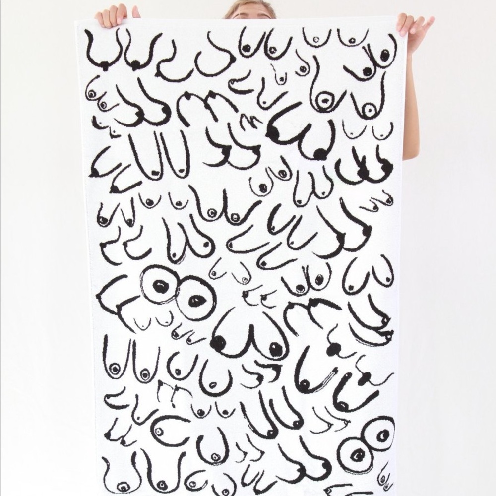 Gravel & Gold boob beach towel