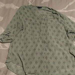Sheer 3/4 blouse, fits xl