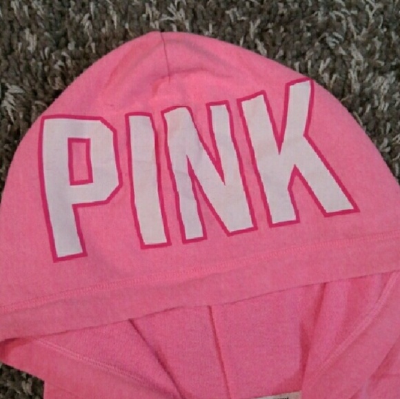 Sold🆚 PINK Coral lightweight zip hoodie - Picture 3 of 4