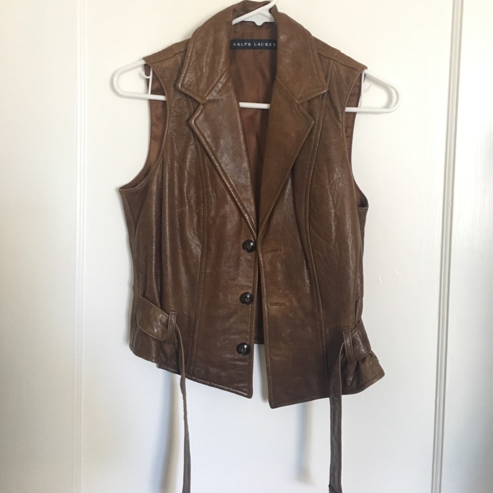⚡️Closet Closing 9/15⚡️ Ralph Lauren Leather Vest