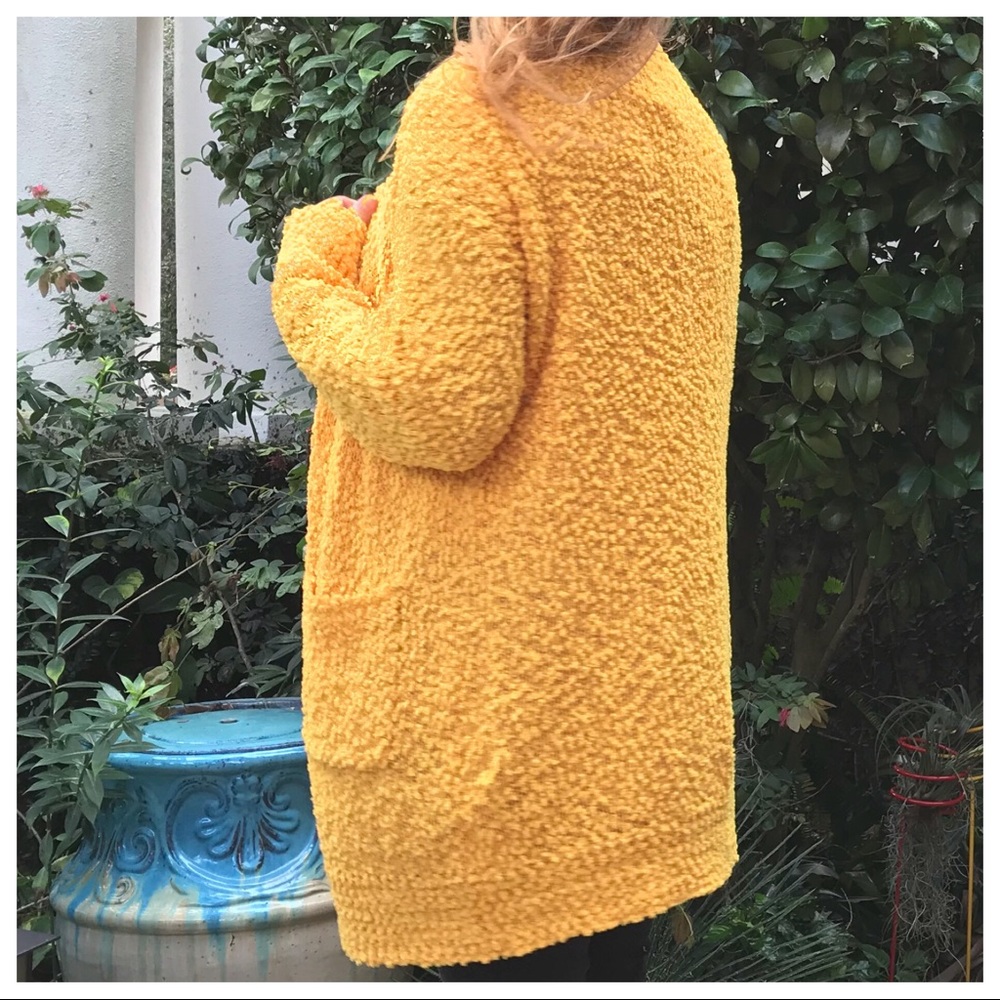 LAST 🔘 Soft Mustard Cardigan with Pockets - Picture 8 of 8