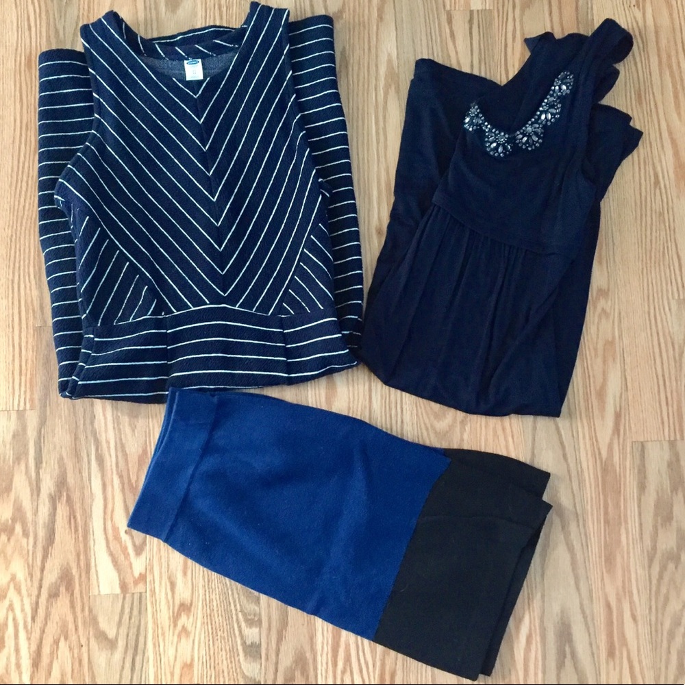 Navy Dresses and Skirt Bundle