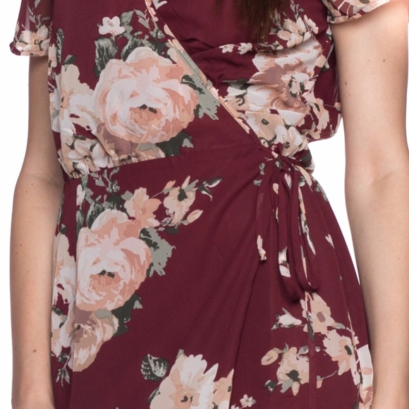 Floral Wrap Dress S-XL - Picture 2 of 8