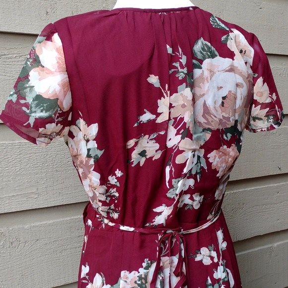 Floral Wrap Dress S-XL - Picture 5 of 8
