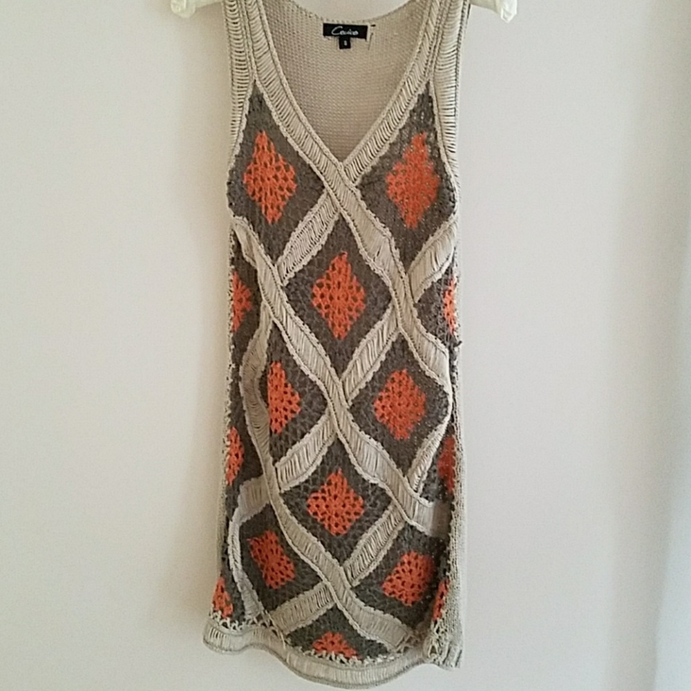 Crochet sweater dress