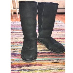 Tall Black Ugg Boots Women's size 8