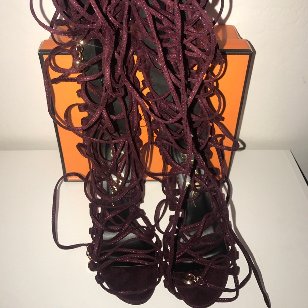 Gladiator lace up heel