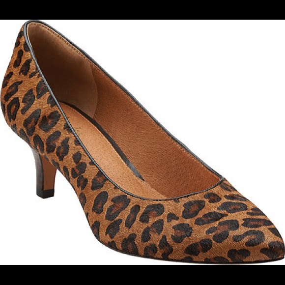 clarks leopard print heels