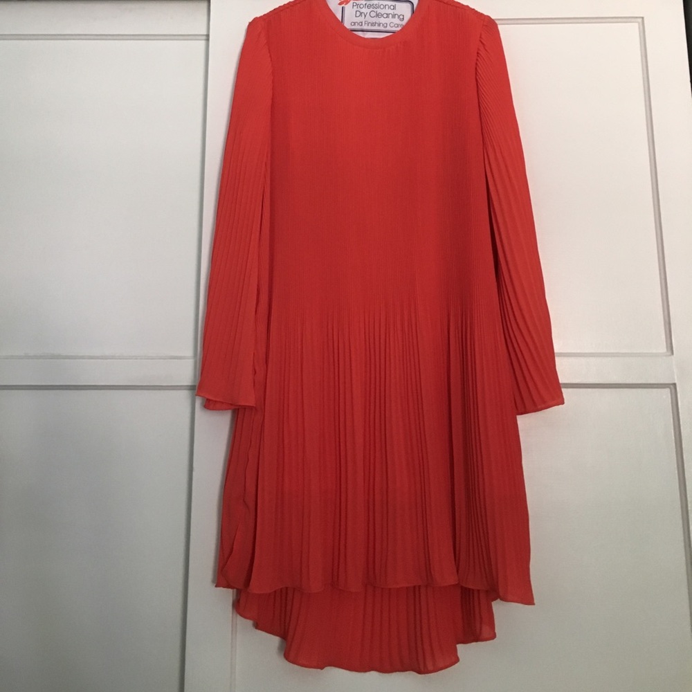 Adelyn Rae Pleated High Low Dress