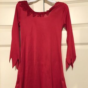 Girl's Red Devil or Witch Costume M 8-10