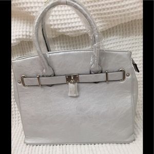 NEW WITH TAGS! Silver tote bag