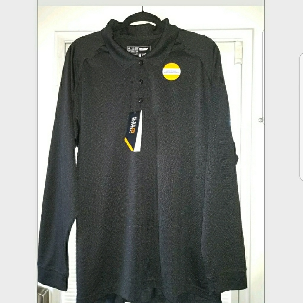 5.11 Black Long Sleeve Performance Polo