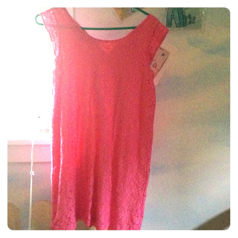 Pink/orange lace dress