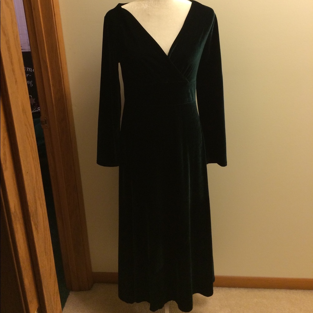 Hunter Green Velour Dress
